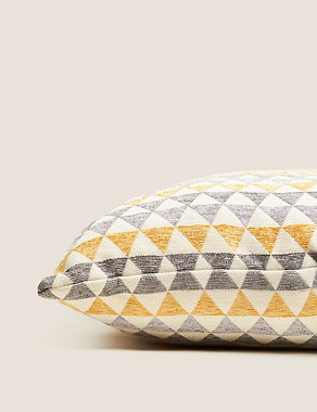 Chenille Geometric Cushion Image 2 of 5