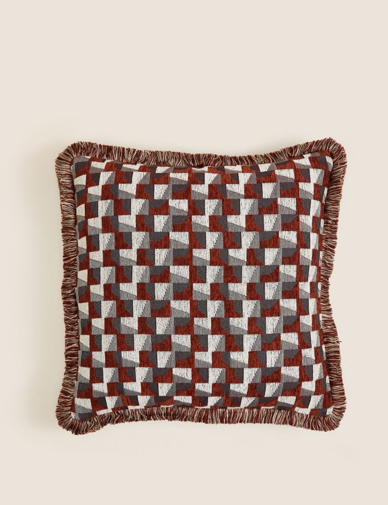 Chenille Geometric Cushion 1 of 5