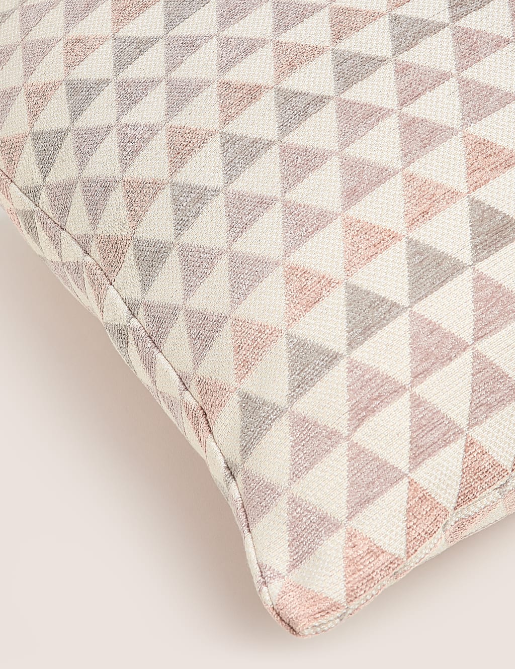 Chenille Geometric Cushion M&S Collection M&S