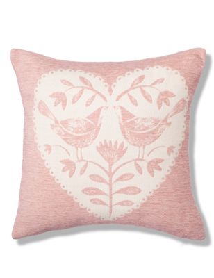 Chenille Love Bird Cushion Image 1 of 1