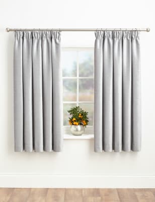 Chenille Pencil Pleat Curtains M S