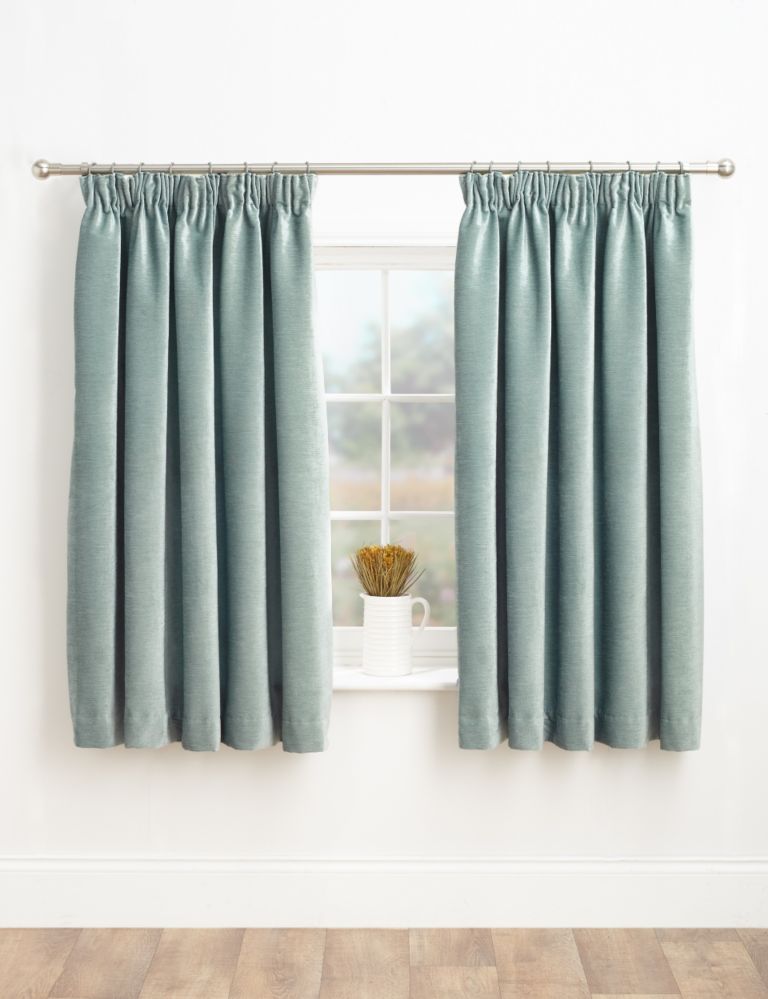Chenille Pencil Pleat Curtains 1 of 3