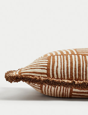 Chenille Striped Cushion Image 2 of 7