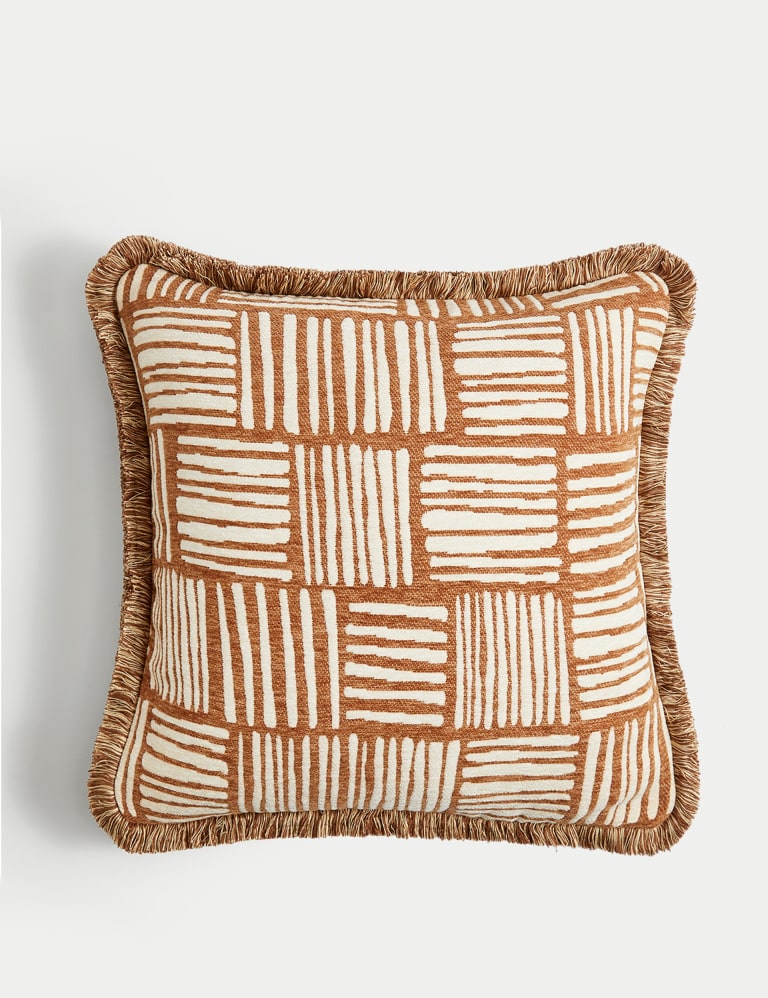 Chenille Striped Cushion M S Collection M S