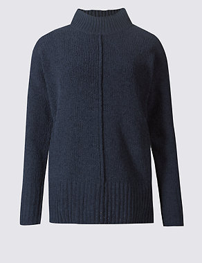 Chenille Textured Funnel Neck Jumper Image 2 of 5