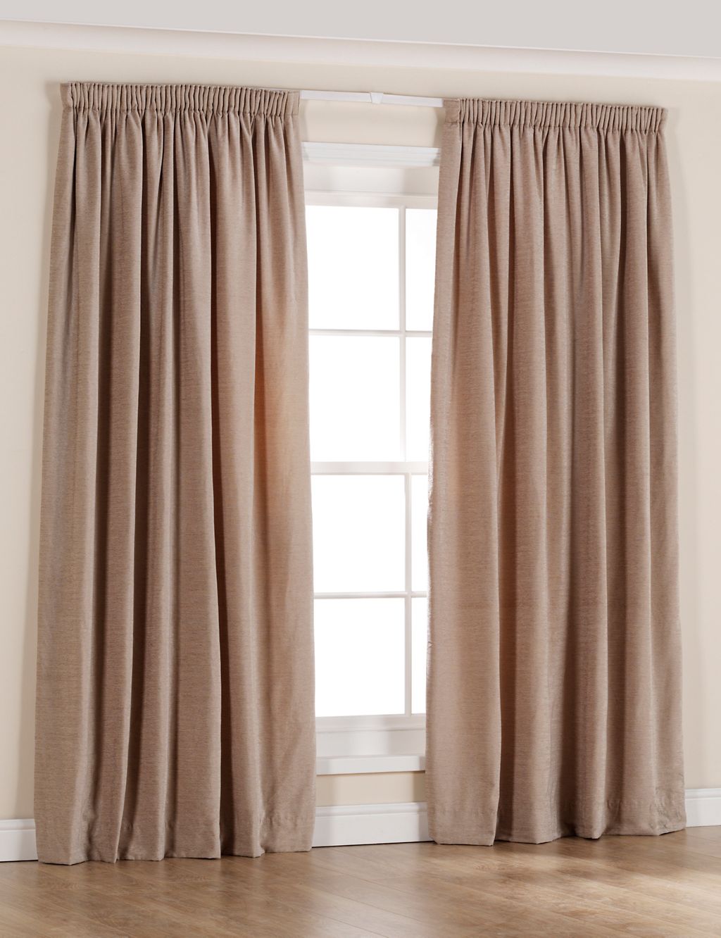 Chenille Thinsulate™ Pencil Pleat Curtains 3 of 3