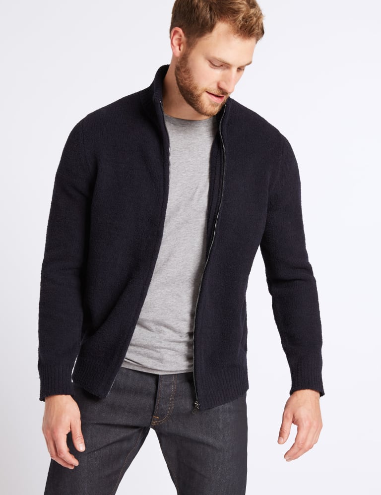 Next mens sale zip cardigans