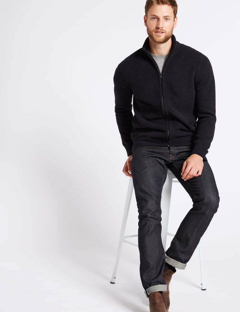 Chenille zip up sweater hot sale