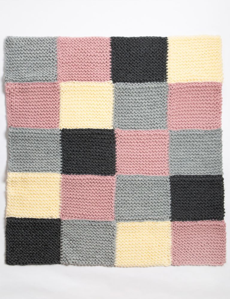 Chequered Blanket Knitting Kit 3 of 5