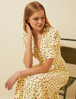 Cherry print 2025 tea dress