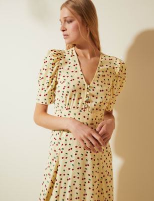 Yellow cherry hot sale dress