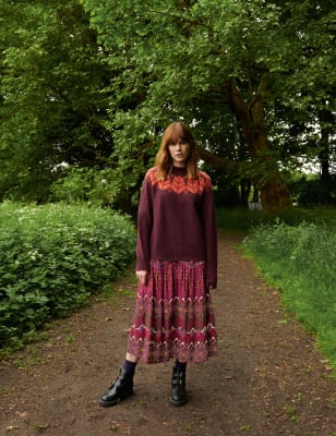 Chevron Jumper with Mohair and Merino Wool Image 2 of 3