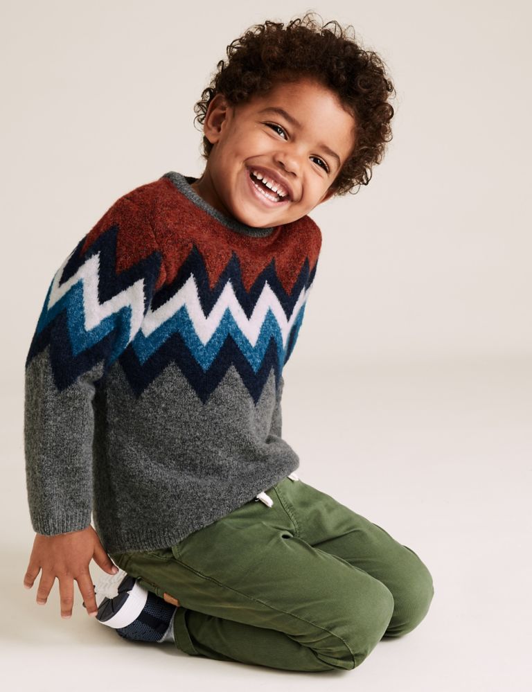 Chevron Knitted Jumper (2-7 Yrs) 1 of 4