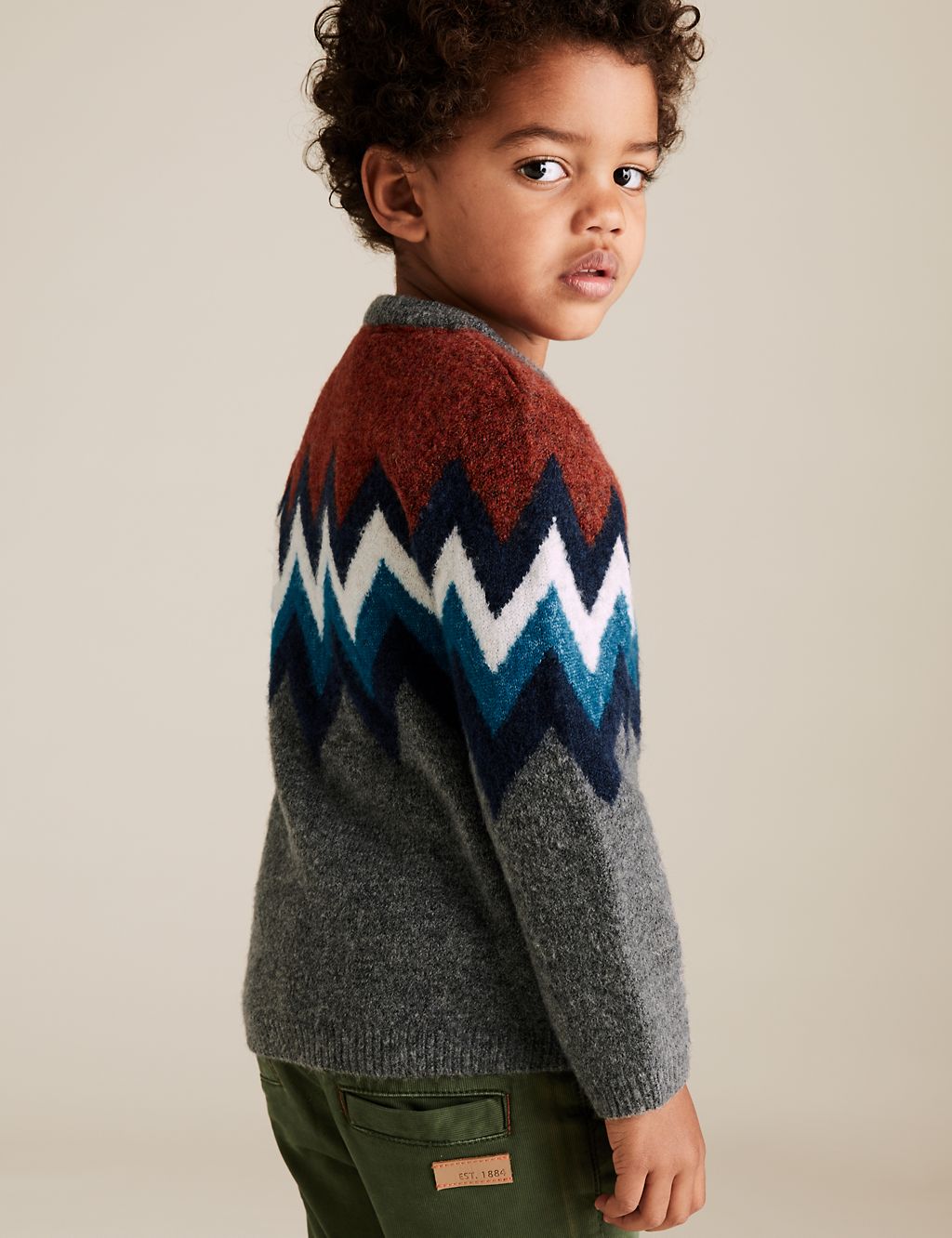 Chevron Knitted Jumper (2-7 Yrs) 4 of 4