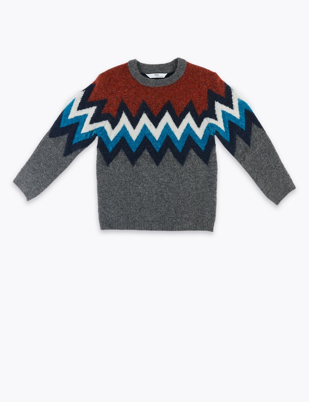 Chevron Knitted Jumper (2-7 Yrs) 1 of 4