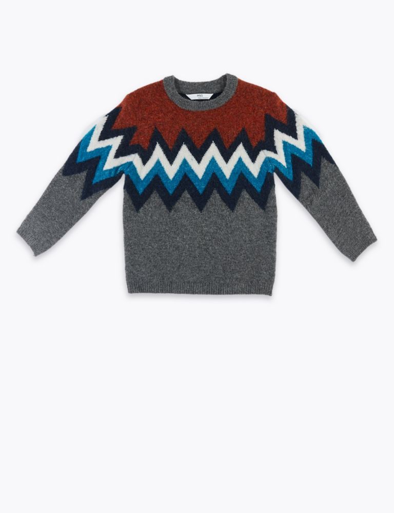 Chevron Knitted Jumper (2-7 Yrs) 2 of 4