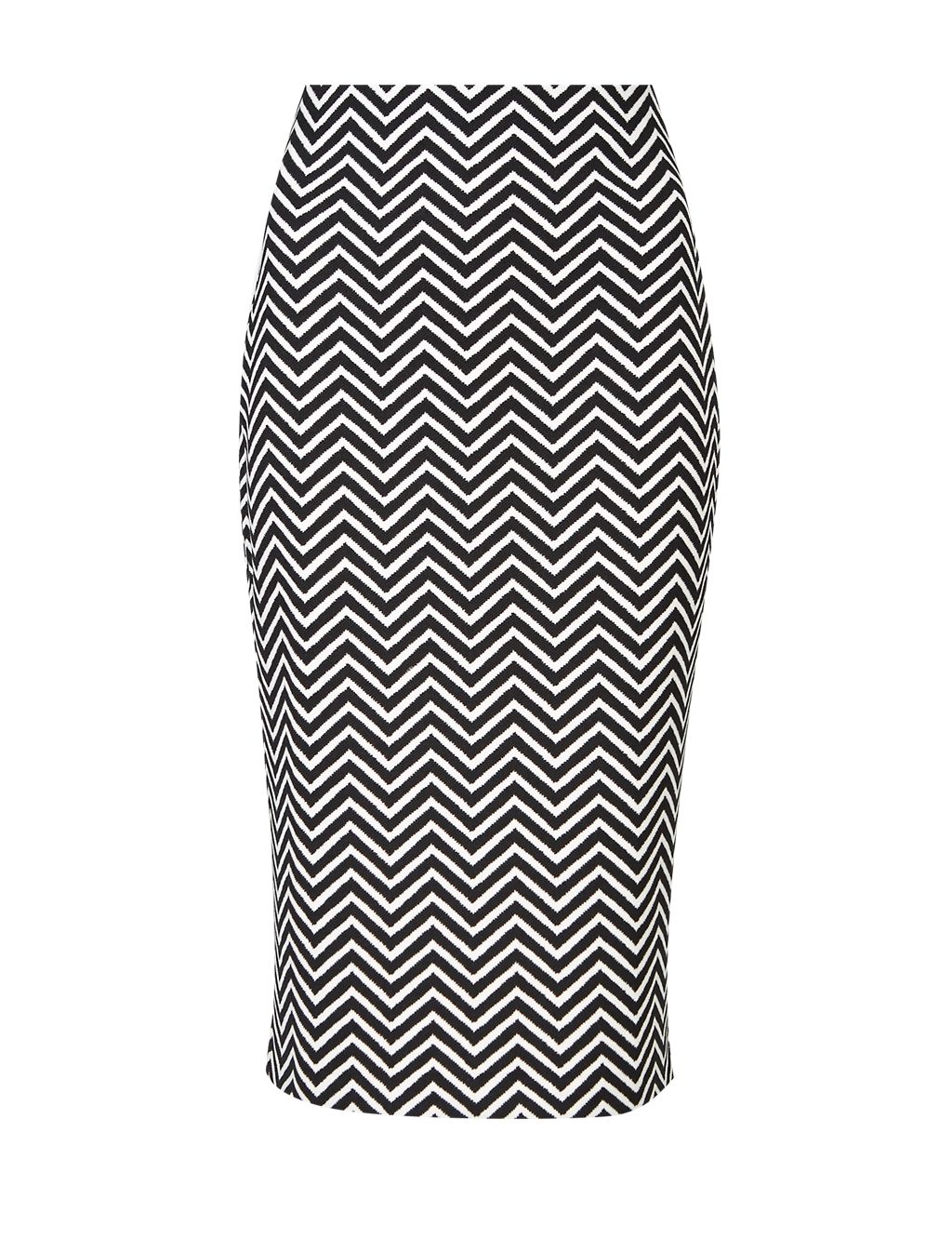 Chevron Print Pencil Skirt 1 of 4