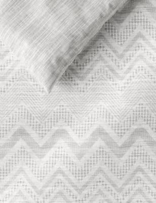 Chevron Stripe Textured Cotton Bedding Set M S