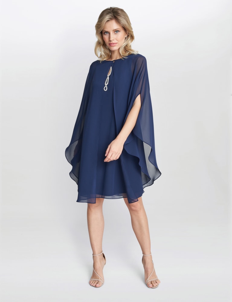 Cape shift dress clearance