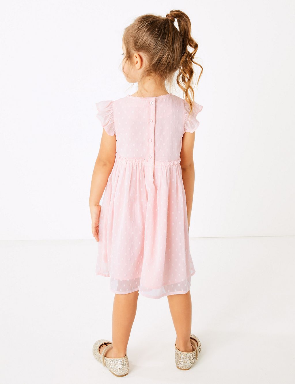 Chiffon Floral Embroidered Dress (2-7 Yrs) 4 of 4