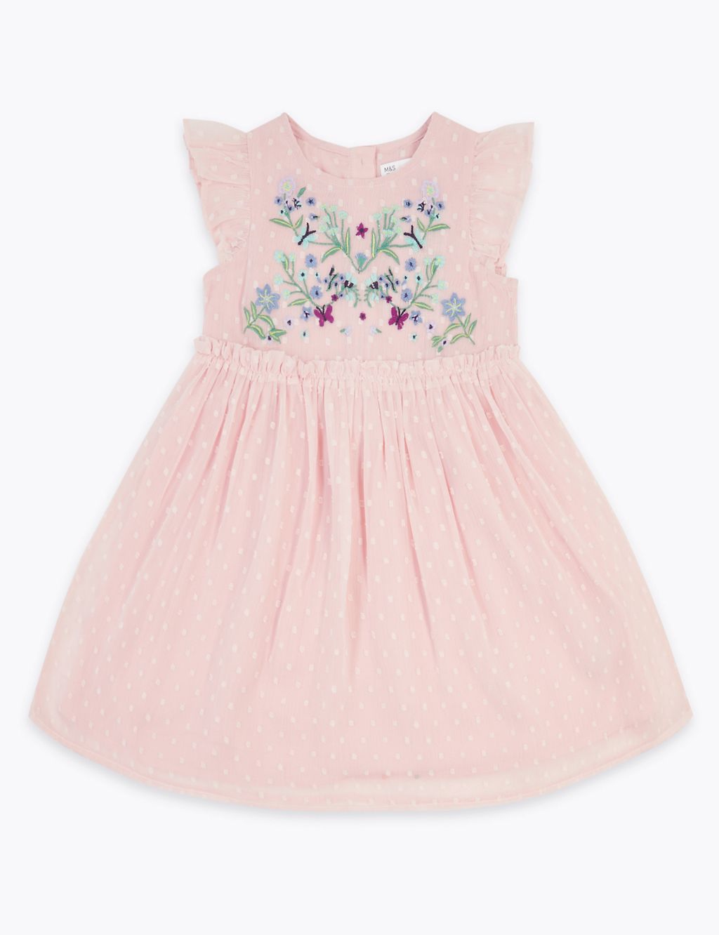 Chiffon Floral Embroidered Dress (2-7 Yrs) 1 of 4