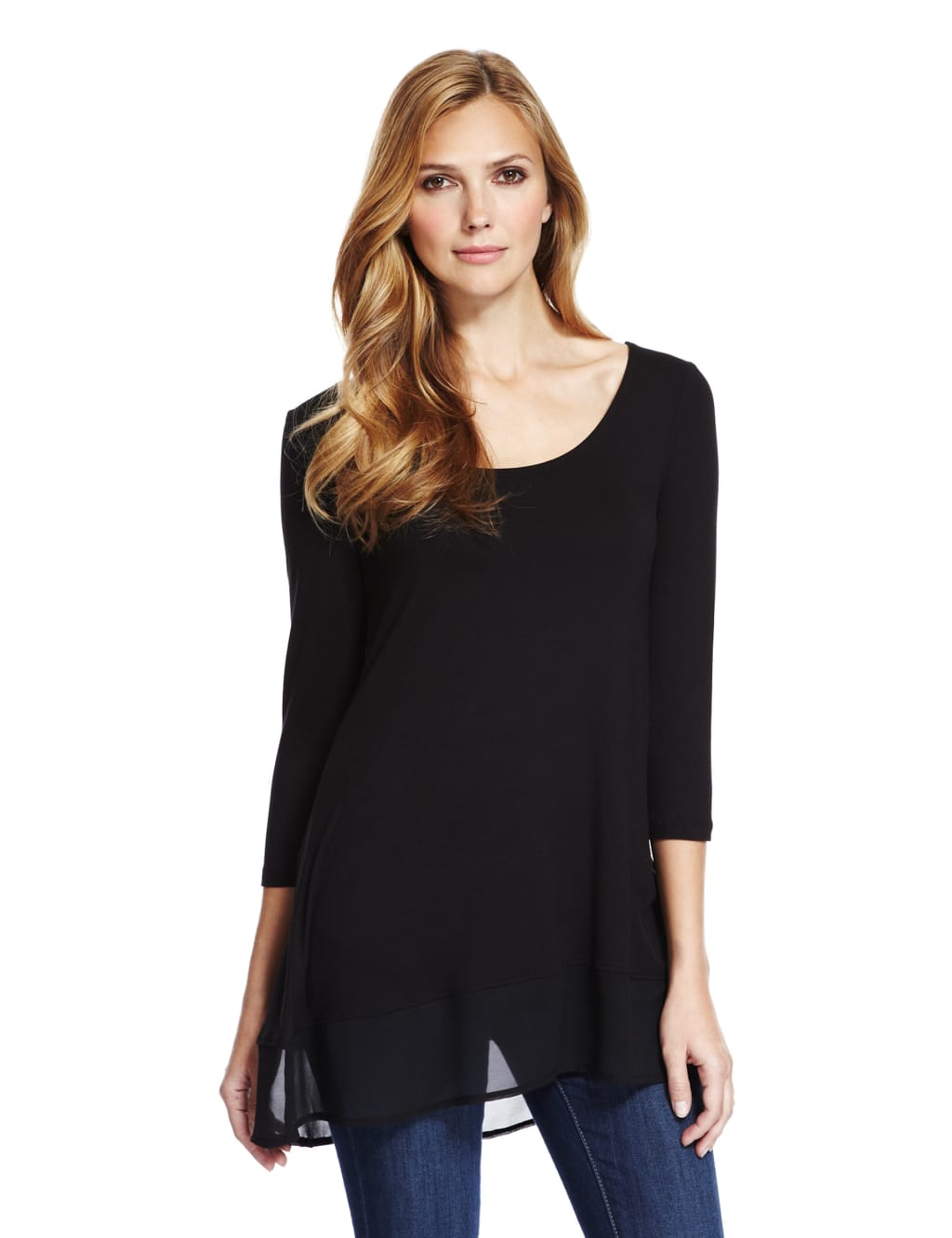 Chiffon hem top 2025