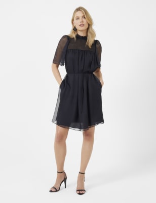 mid length smock dress