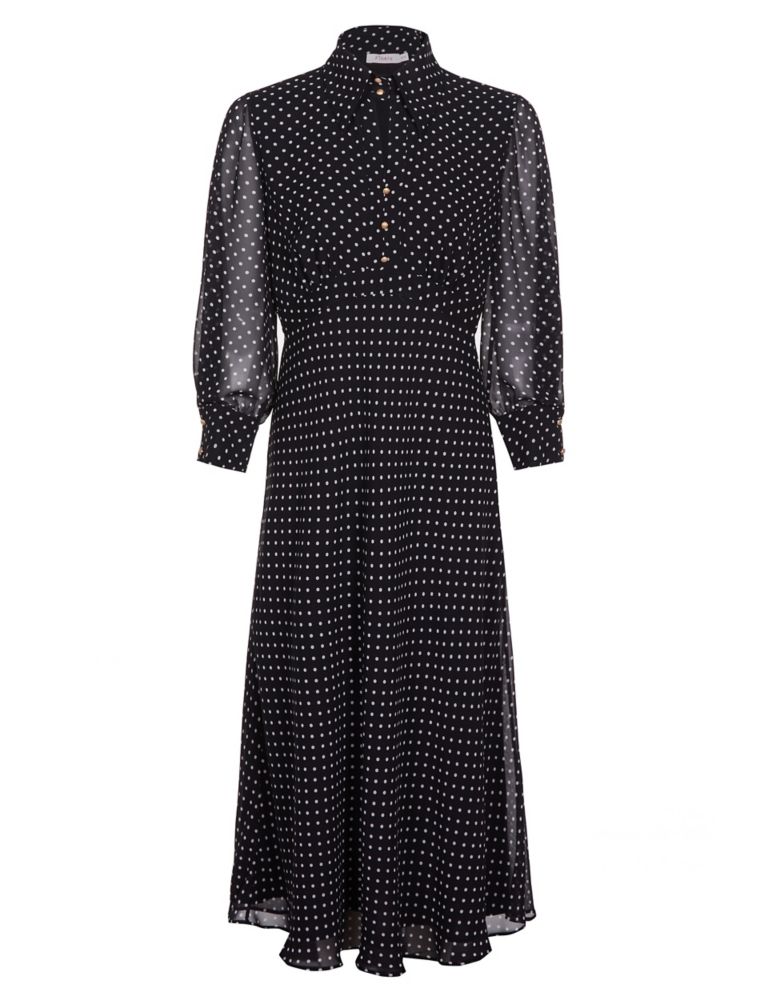Chiffon Polka Dot Midi Tea Dress | Finery London | M&S