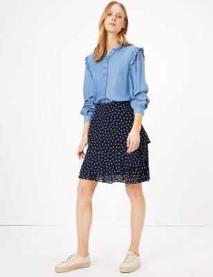 marks and spencer polka dot skirt