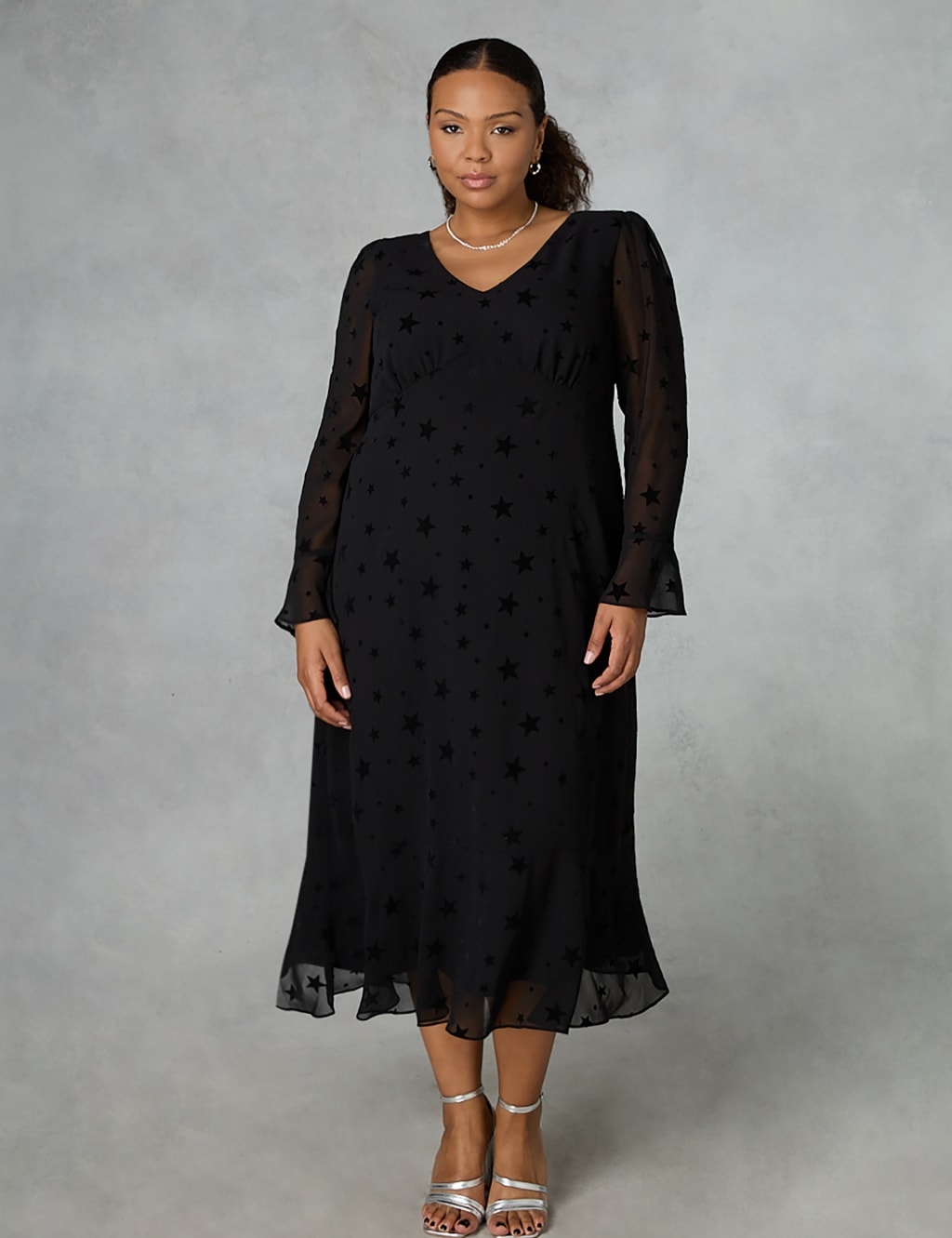 Star store chiffon dress