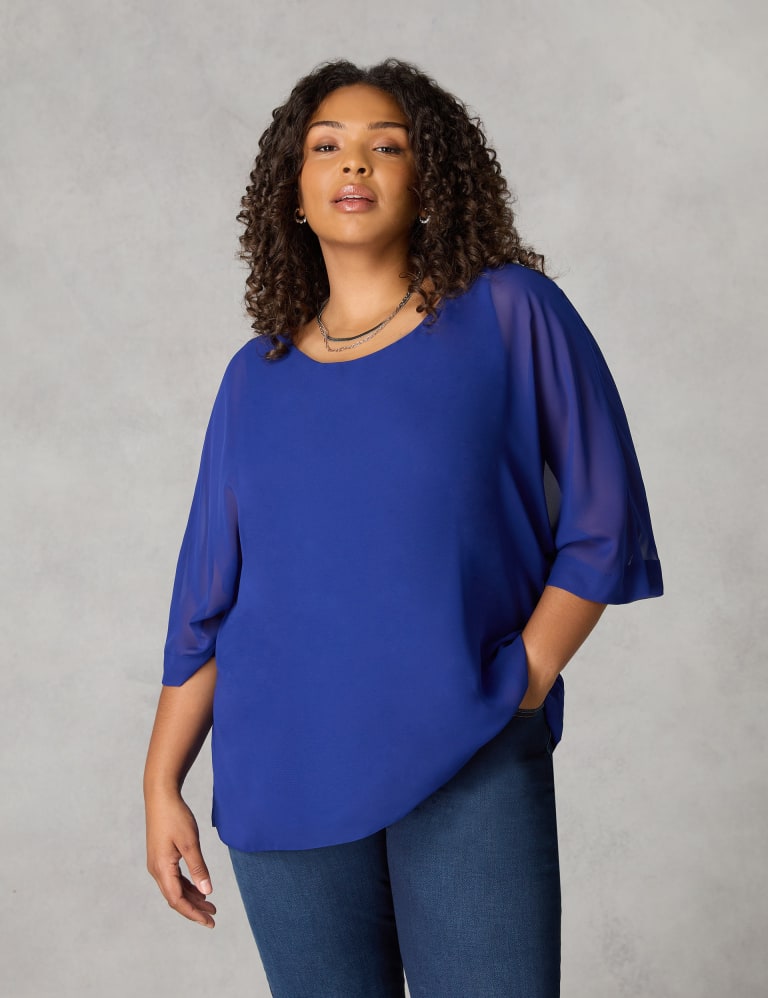 Chiffon floaty tops top