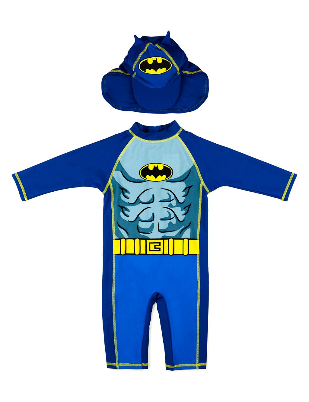 Chlorine Resistant Batman™ Swimsuit with Hat (1-7 Years) 3 of 3