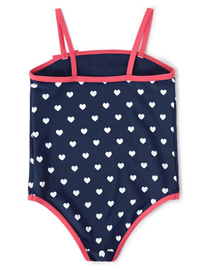 Chlorine Resistant Lycra® Xtra Life™ Heart Print Swimsuit (1-7 Years) Image 2 of 3