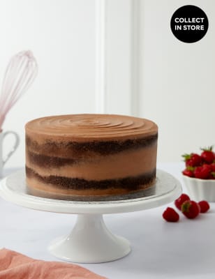 Chocolate Two Tier Naked Cake (Serves 36)