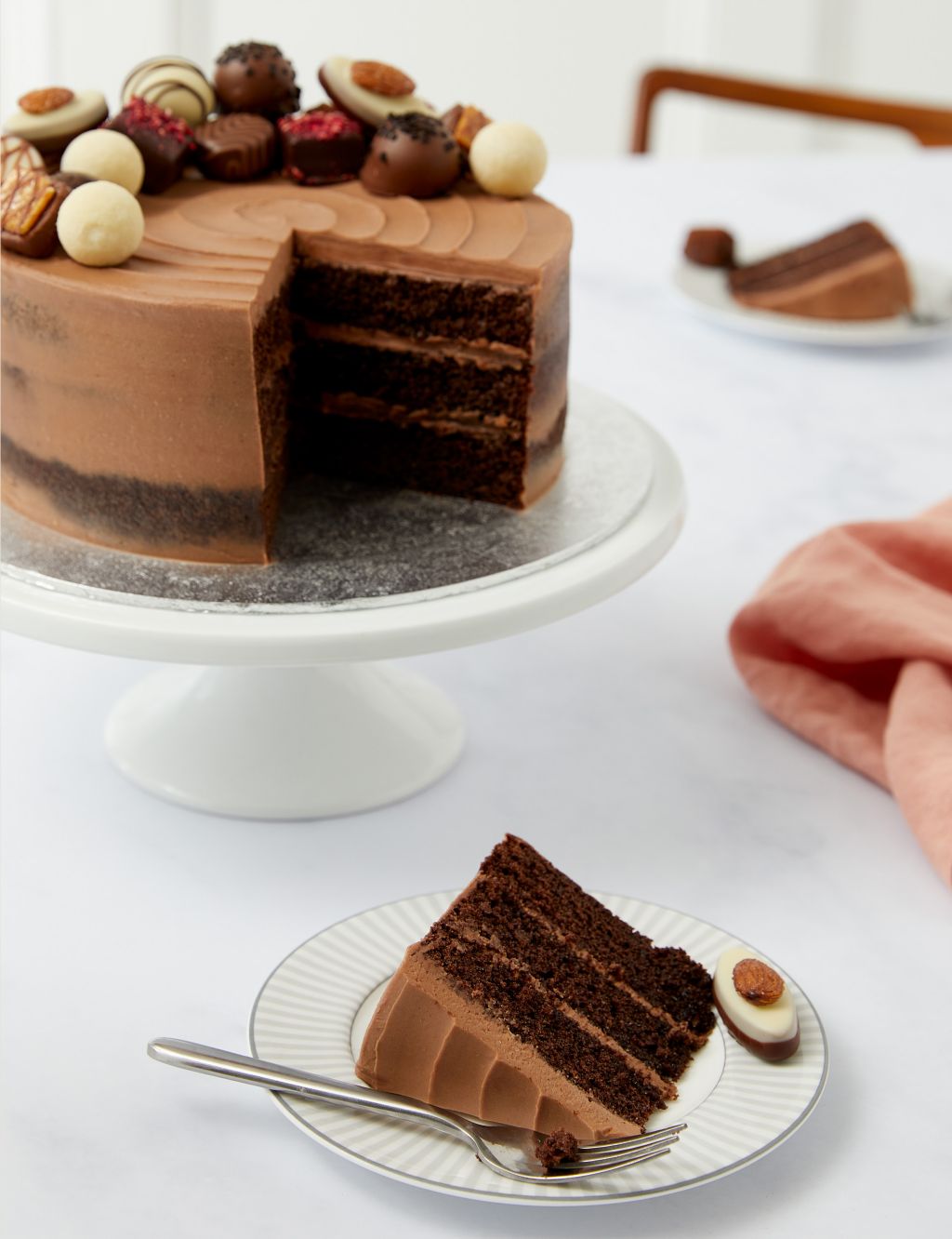 Chocolate Two Tier Naked Cake (Serves 36)