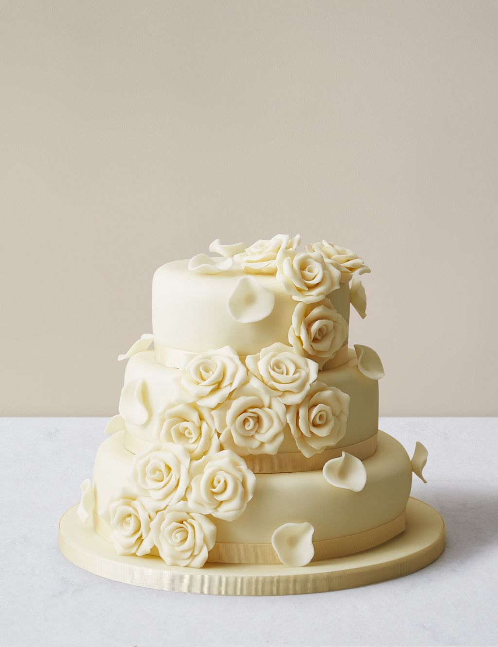 Chocolate Rose Wedding Cake with White Chocolate Icing - Assorted Flavours (Serves 150) Last order date 26th March 3 of 4