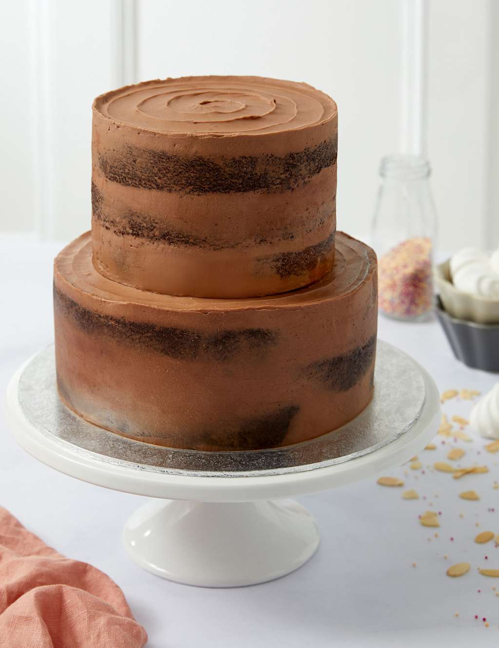 Chocolate Two Tier Naked Cake (Serves 36) 2 of 8