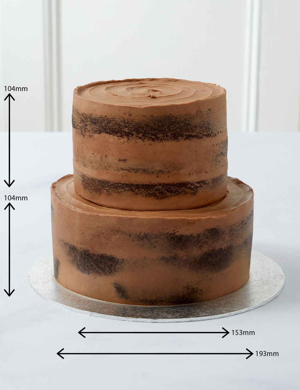 Chocolate Two Tier Naked Cake (Serves 36) 8 of 8