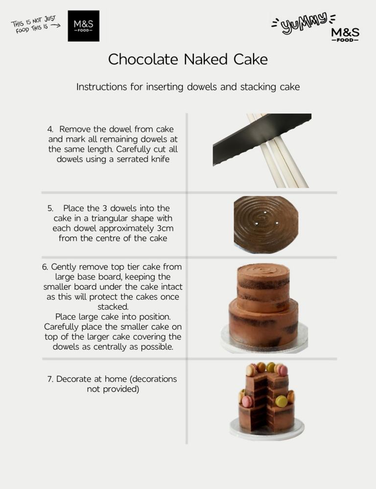 Chocolate Two Tier Naked Cake (Serves 36) 7 of 8