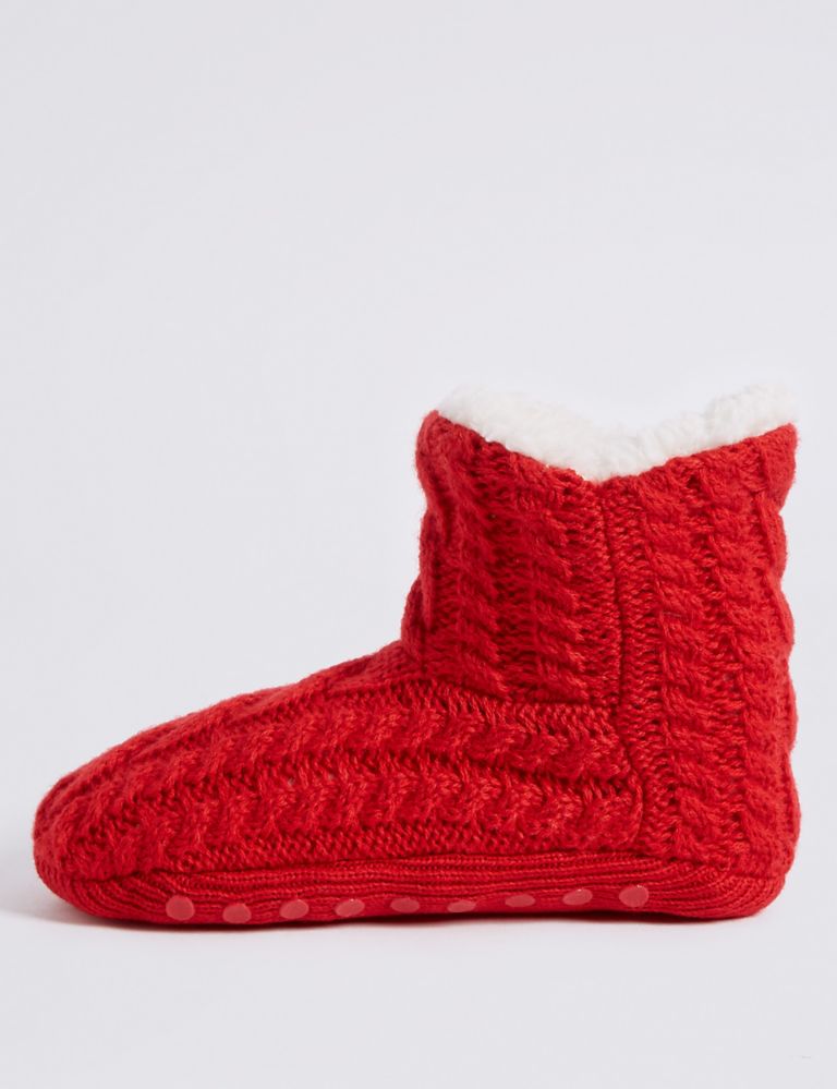 Christmas Cable Knit Slipper Boots (2-14 Years) 3 of 4