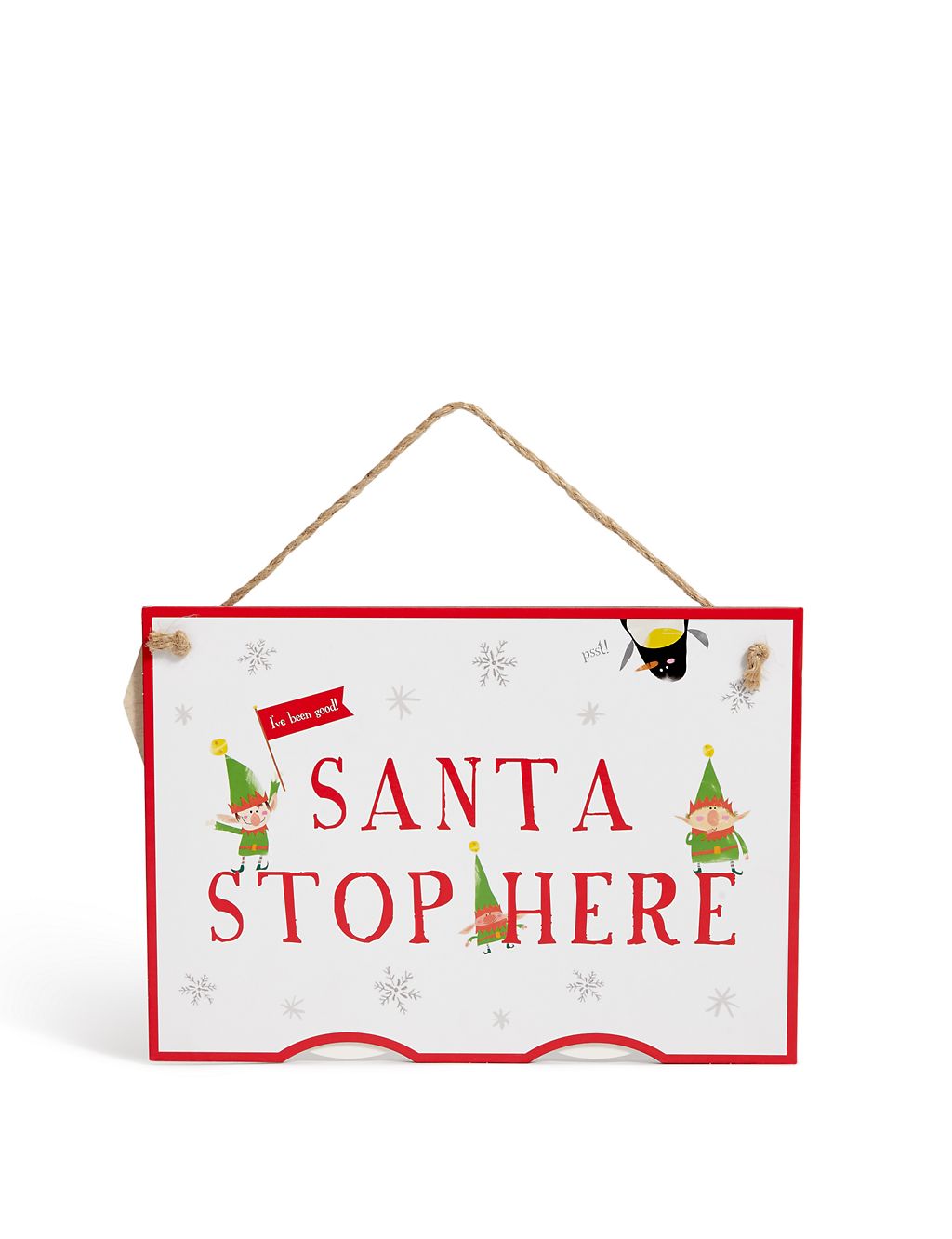 Christmas Countdown and Santa Stop Here Sign 1 of 4
