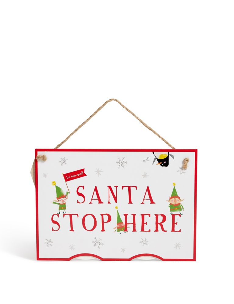 Christmas Countdown and Santa Stop Here Sign 2 of 4