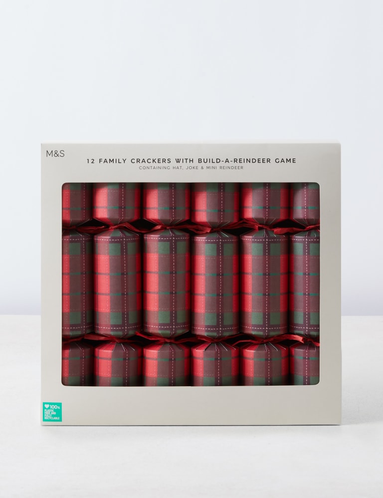 Christmas Crackers with Reindeer Game Pack of 12, 1 Design M&S