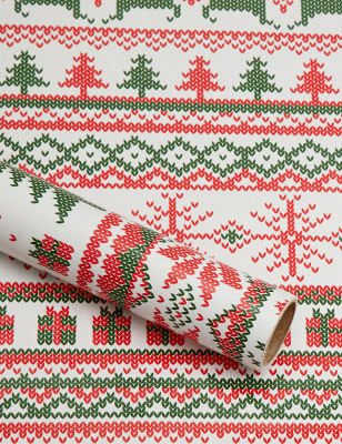 Christmas Jumper Wrapping Paper M&S