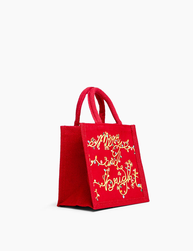Christmas jute sales gift bags