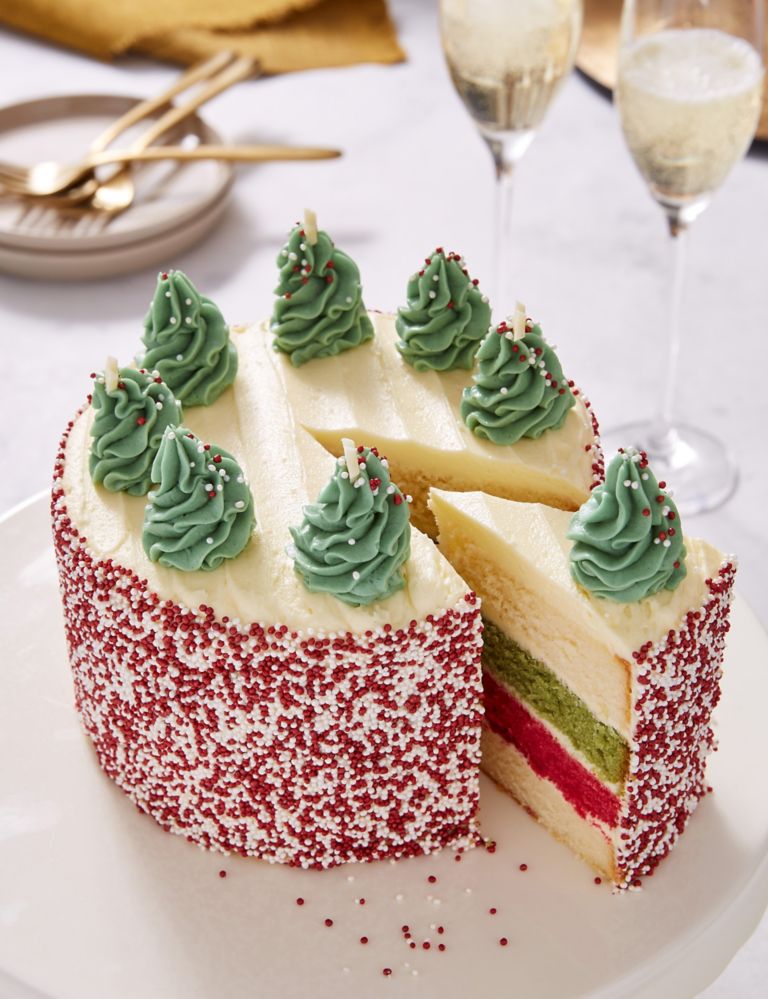 Christmas Rainbow Cake (Serves 8) - Last collection 19th December 1 of 2