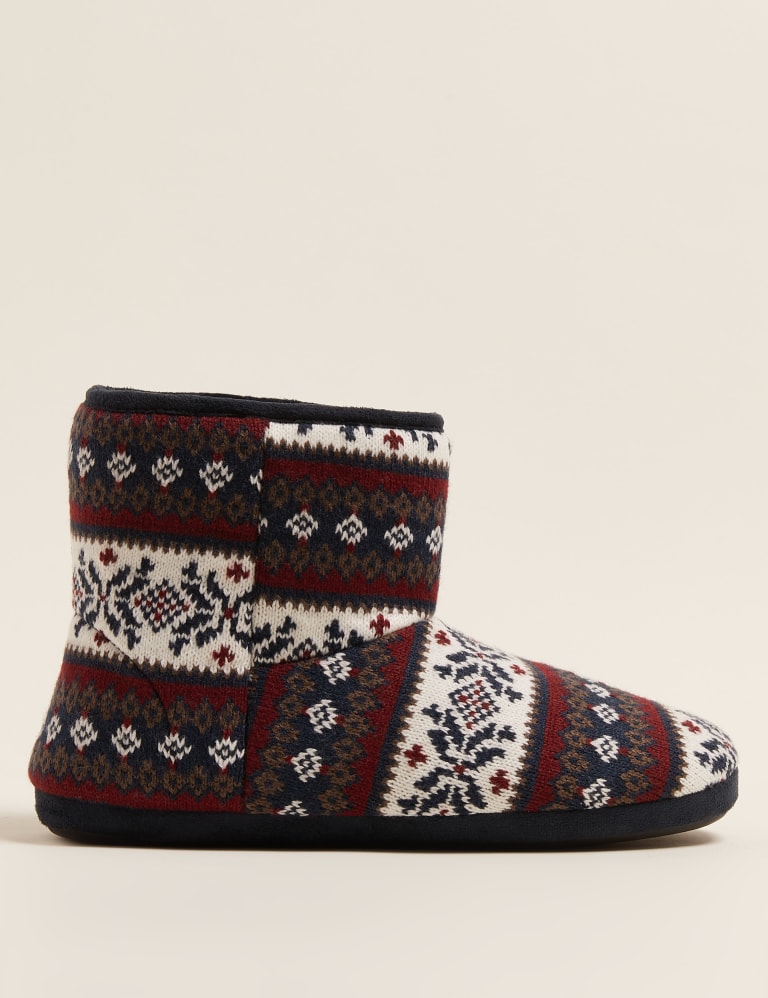 Christmas Slipper Boots with Freshfeet M S Collection M S