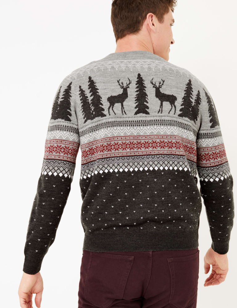 Christmas Stag Knitted Jumper M S Collection M S