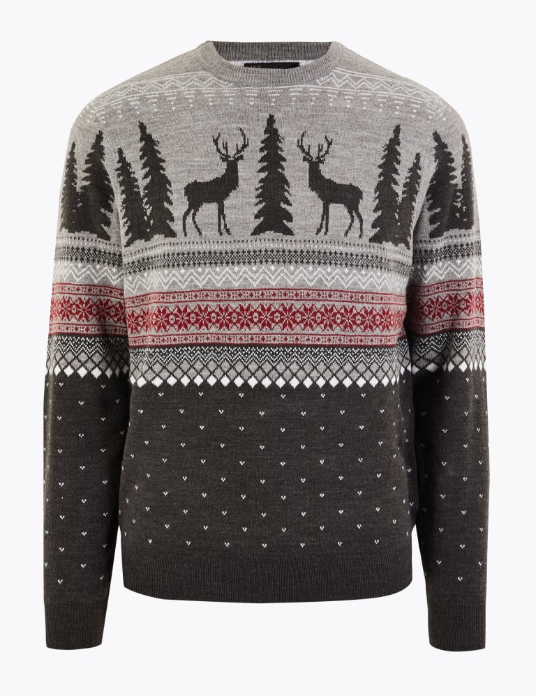 Christmas Stag Knitted Jumper M S Collection M S
