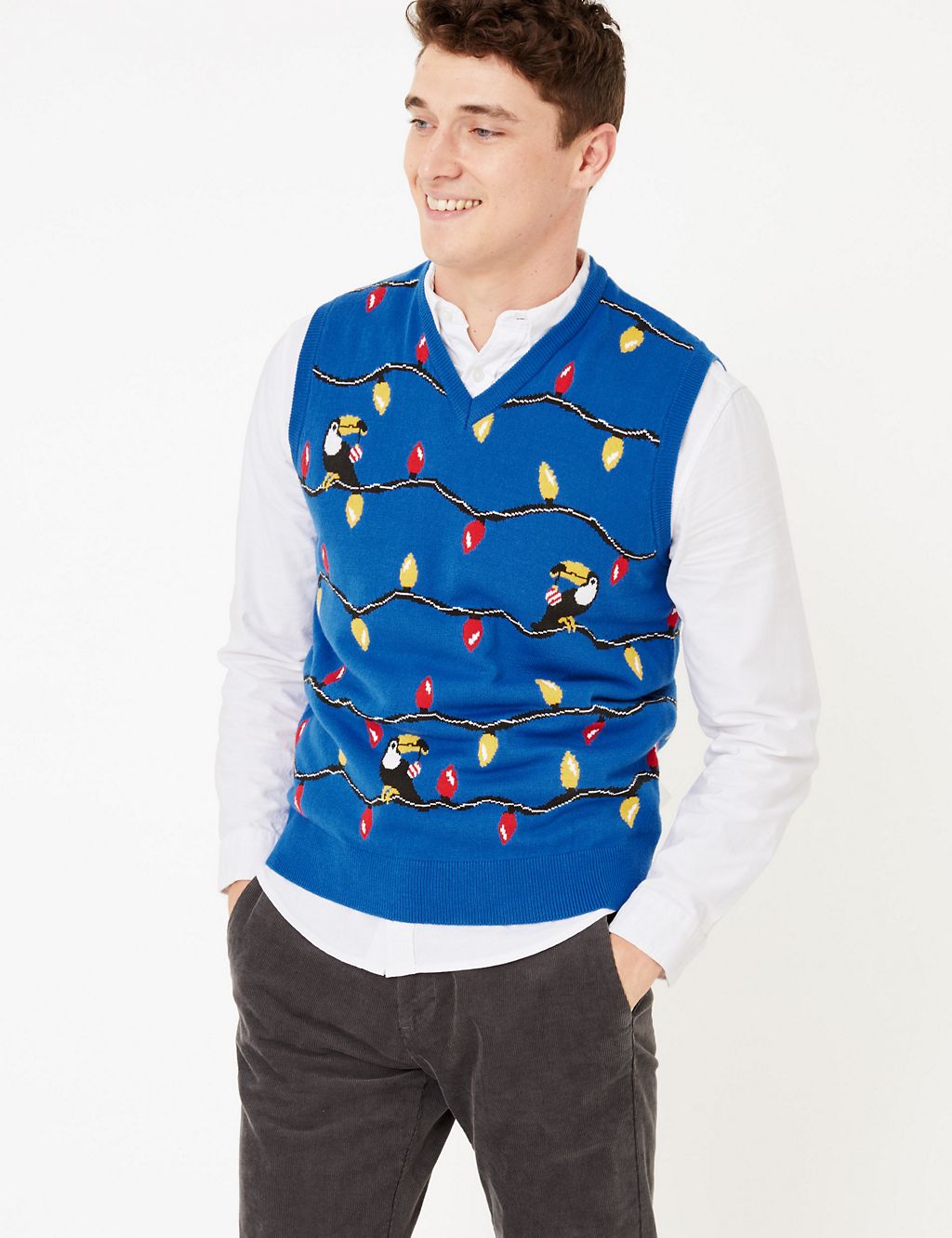 Christmas Toucan Design Knitted Tank 3 of 4